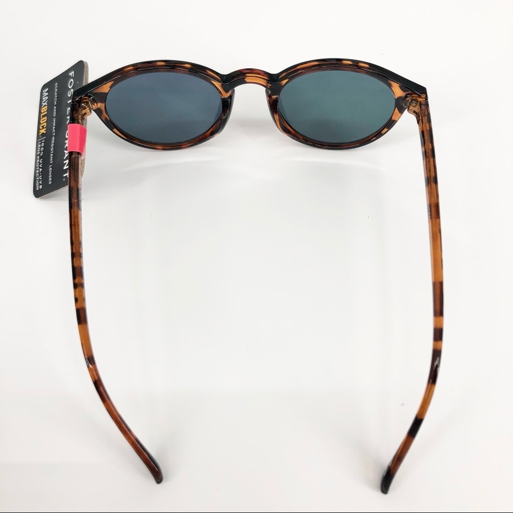 Foster Grant Women’s Tortoise Shell Circular Reflective Sunglasses - Picture 3 of 5